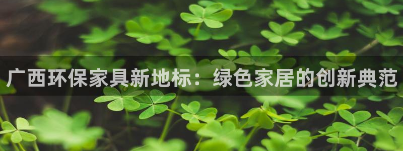 杏宇官方注册中心：广西环保家具新地标：绿色家居的创新典范